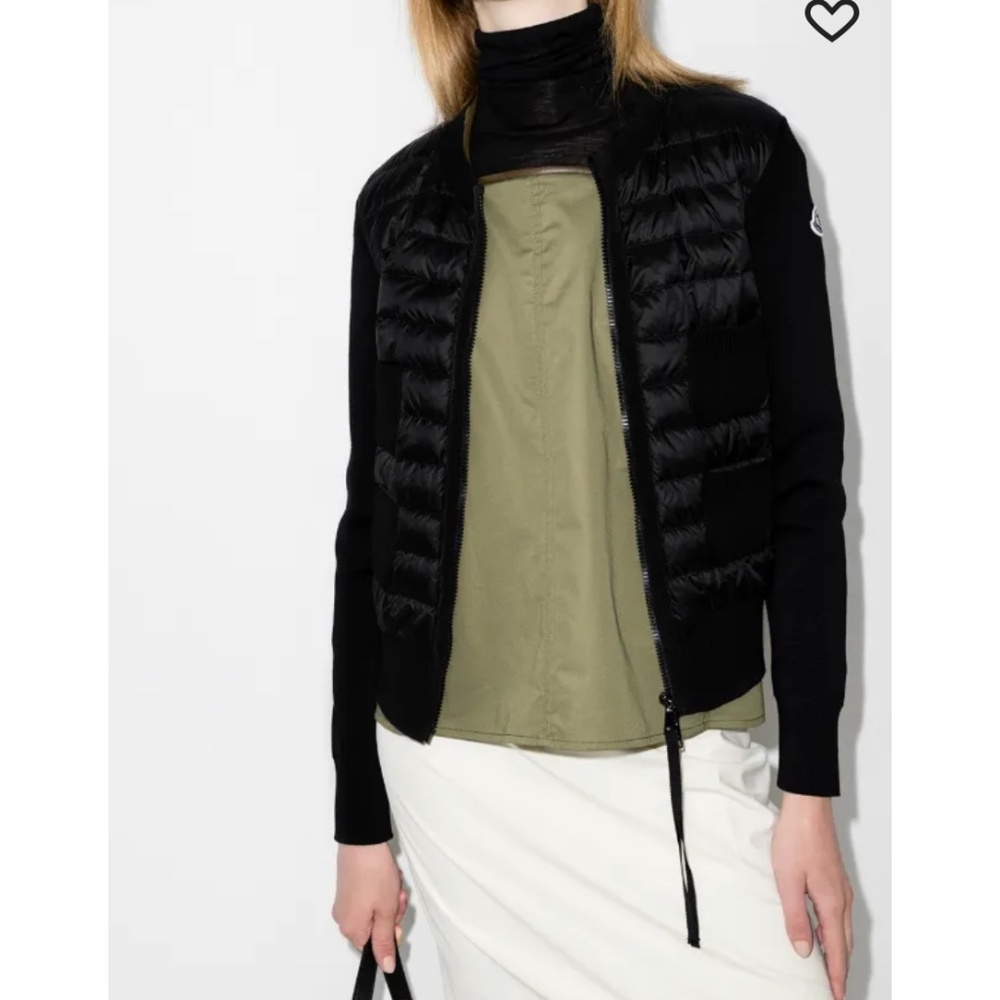 Moncler Padded-Panel Knitted Cardigan Jacket - image 2